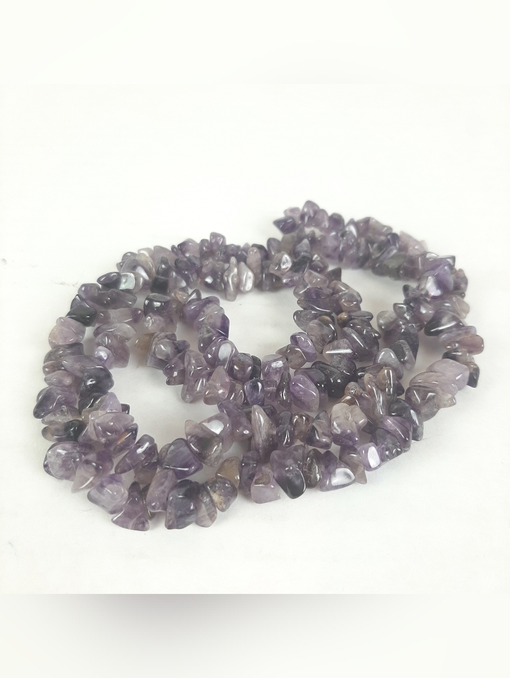 Vintage 15” Amethyst Gemstone Chip Necklace